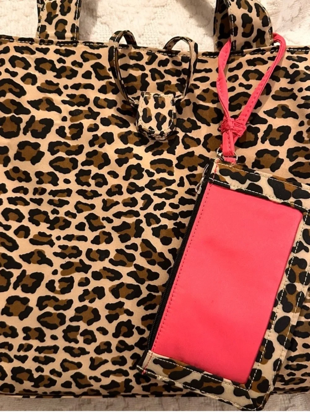 Nordstrom | Bag | Leopard Print Diaper Bag with Wristlet